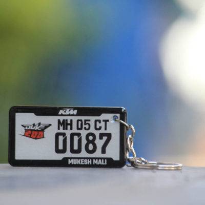 Gel Number Plate Keychains