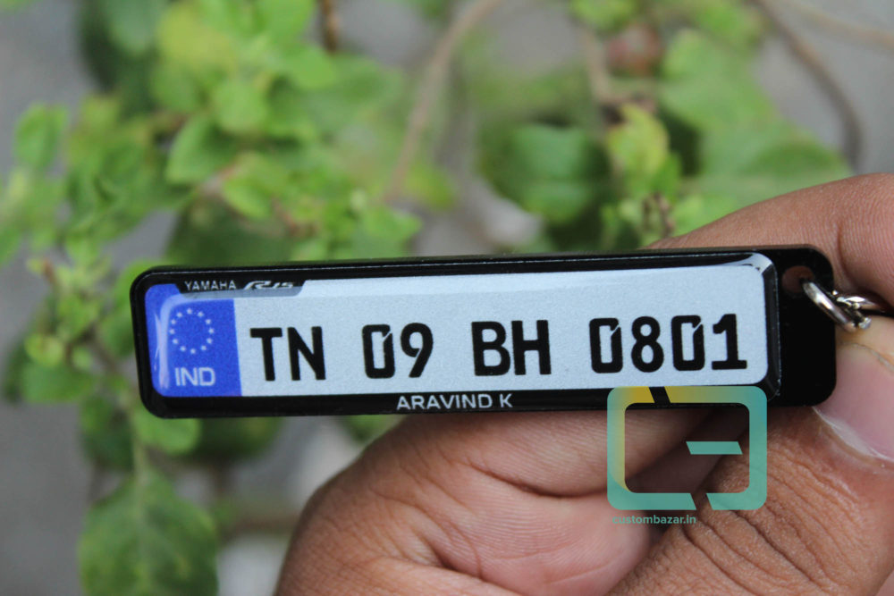 ind number plate keychains