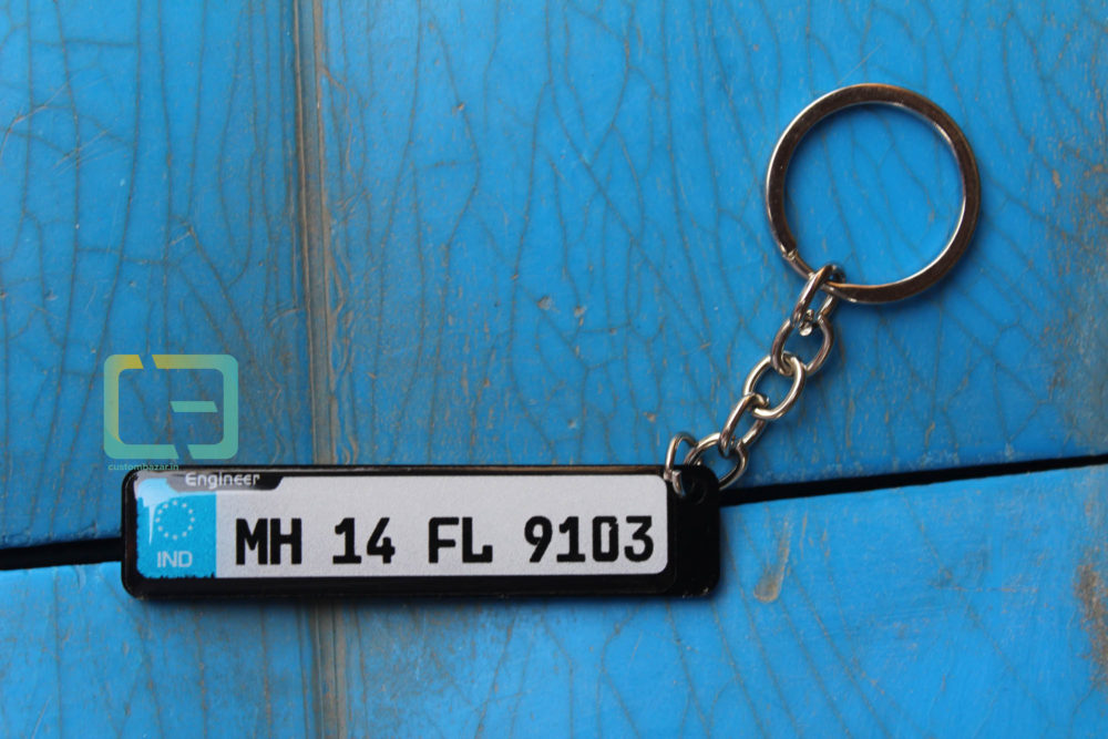 ind number plate keychains