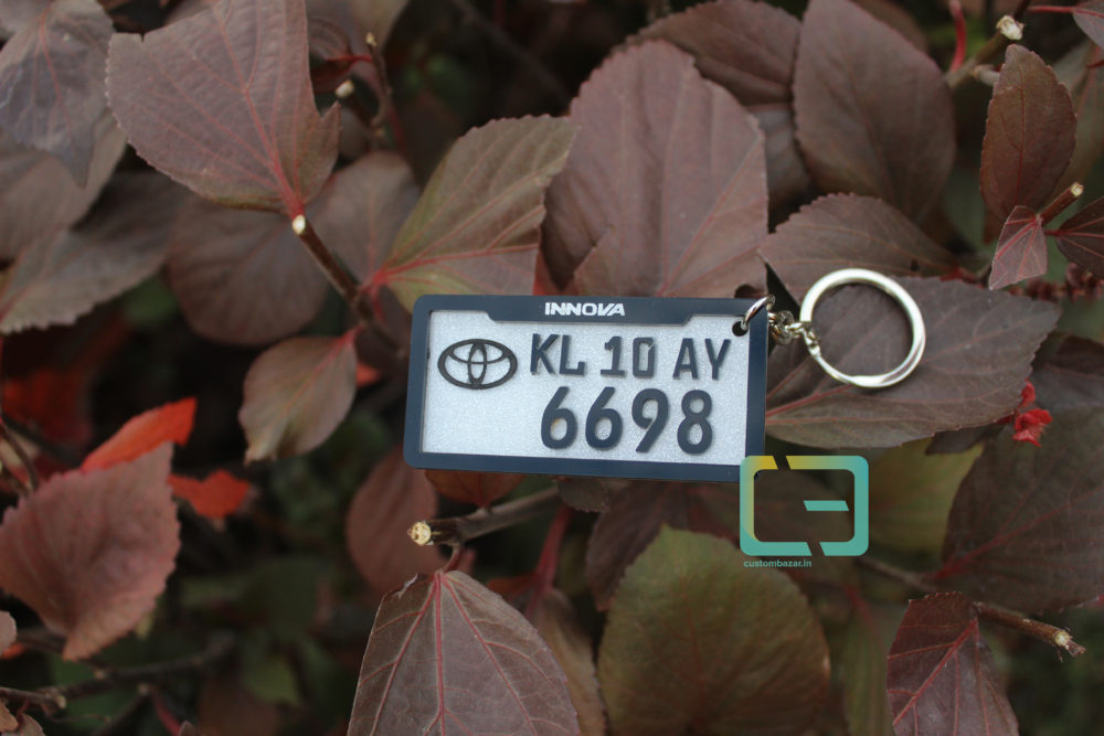 toyota innova number plate keychains