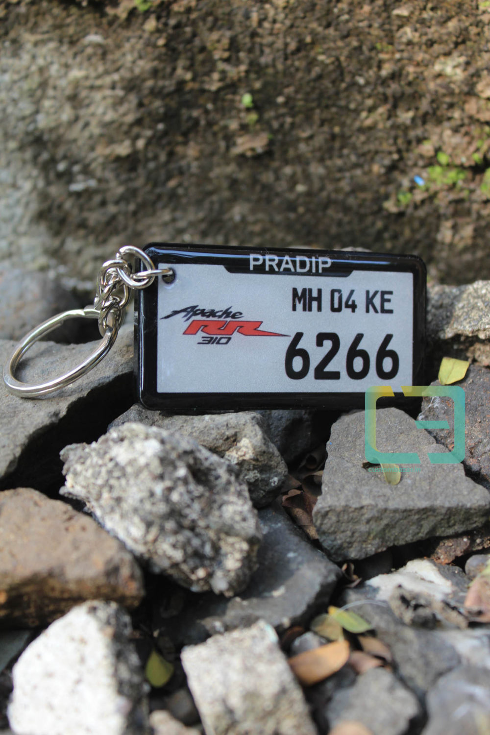 tvs apache rr310 gel number plate keychains